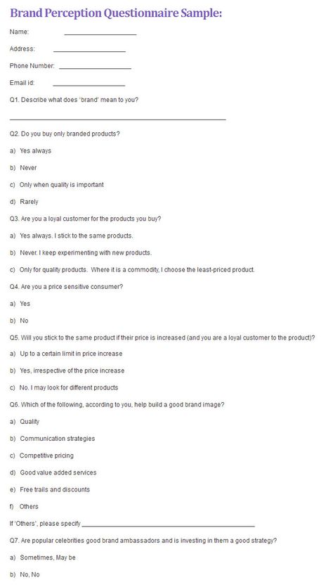 Brand Questionnaire. Personal Style Questionnaire, Brand Questionnaire, Questionnaire Sample, Branding Questionnaire, Crop Top Outfit Ideas, Brand Questions, Market Survey, Survey Questionnaire, Microsoft Sharepoint