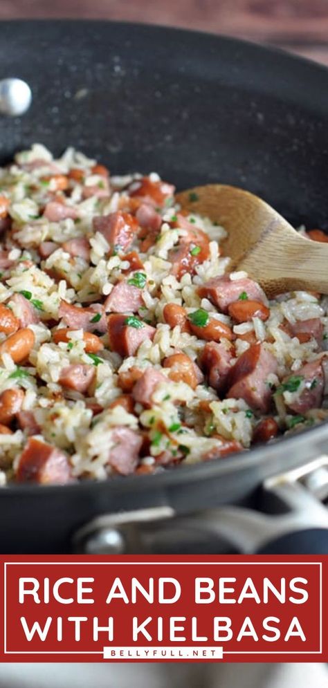 Kielbasa Recipes With Rice, Crockpot Kielbasa And Rice, Easy Dinner Recipes With Kielbasa, Dinner With Kielbasa Sausage, Easy Dinner With Beans, Kielbasa And Rice Recipes Easy, Recipes Using Kielbasa Sausage, Healthy Kielbasa Recipes Dinners, Easy Recipes With Kielbasa