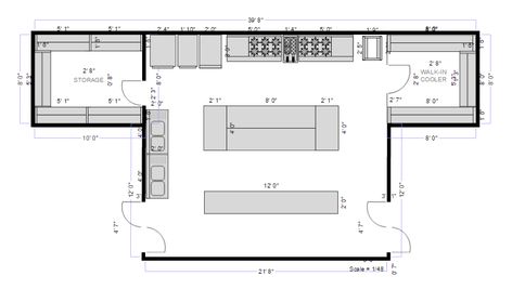 Kitchen plan Restaurant Layout Design Floor Plans Commercial Kitchen, Large Kitchen Layout Plans, Commercial Kitchen Layout Floor Plans, Restaurant Kitchen Layout Plan, Kitchen Diagram, Restaurant Kitchen Design Layout, Cafeteria Layout, Restaurant Kitchen Plan, Restaurant Kitchen Floor Plan