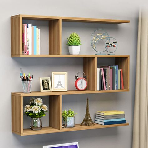 AmazonSmile: LITFAD Floating Shelf for Wall Storage, Decor Bookcase Engineered Wood Book Shelf Wall Shelf for Study Room Office Living Room - Natural 31.5" L x 5.9" W x 29.5" H : Home & Kitchen Wood Book Shelf, Shelf Bookcase, Wood Book, Floating Shelf, Book Shelf, Study Room, 7 H, Engineered Wood, Bookcase