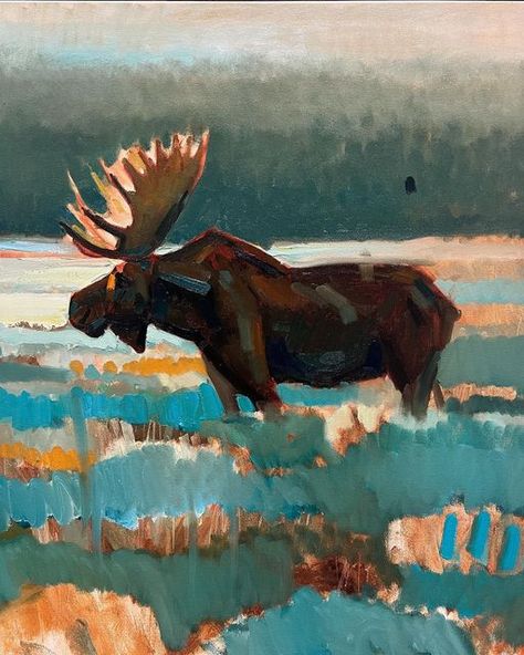 Basement Artwork, Buck Painting, Sticker Motive, Acryl Art, Moose Painting, Animals Painting, Commission Portrait, Western Paintings, Western Artist