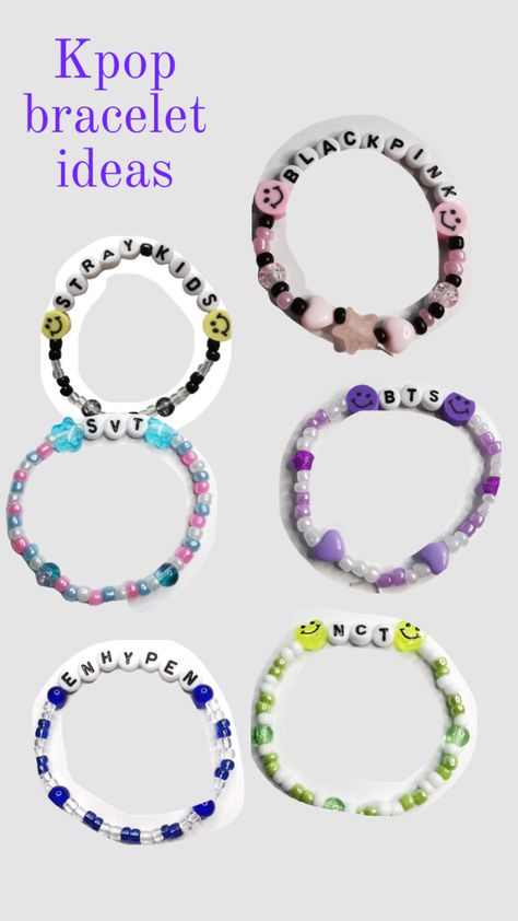 Kpop Bracelet, Jewelry Kpop, Kawaii Bracelet, Bts Bracelet, Anting Manik, Pop Jewelry, Diy Beaded Rings, Hello Kitty Jewelry, Beautiful Beaded Bracelet