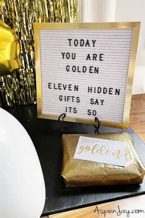 11 Golden Birthday, 10 Year Golden Birthday, Youre So Golden Birthday, Golden Years Party Ideas, Kid Golden Birthday Ideas, 7th Golden Birthday Ideas, Golden Birthday Party Food, 13 Golden Birthday Ideas, Golden Birthday Activities