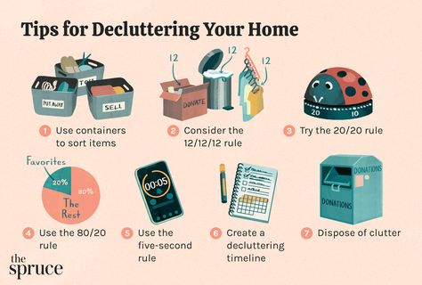 How to Declutter Your Home: 6 Best Room-by-Room Methods What To Declutter, Home Declutter, Organization Hacks Bedroom, Declutter Checklist, Create A Timeline, Declutter Home, Kitchen Clutter, How To Declutter, Recycling Center