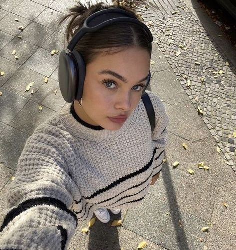 A Woman, Headphones, Instagram