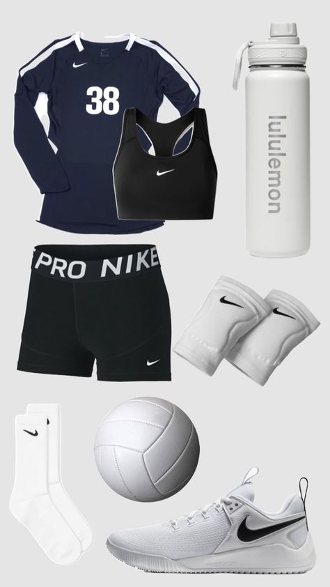 Volley Ball Outfits Girl, Volly Ball Clothes, Cute Outfits For Volleyball Practice, Volly Ball Aestethic Girl, Netball Outfits, Girl Vollyball Aesthetic, Vollyball Outfits, Volleyball Outfit, Volleyball Bag