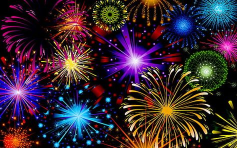 Fireworks Landscape, Parrot Wallpaper, Fireworks Images, Fireworks Wallpaper, Colorful Fireworks, Fireworks Background, Blue Fireworks, Free Wallpaper Backgrounds, Photo Facebook