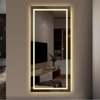 LED mirror available DM for order #namaslay #namaslaycustomstore #namaslaydecor Mirror Border, Full Mirror, Rectangular Wall Mirror, Room Mirror, Big Mirror, Lighted Vanity Mirror, Bathroom Mirror Lights, Frameless Mirror, Light Panel