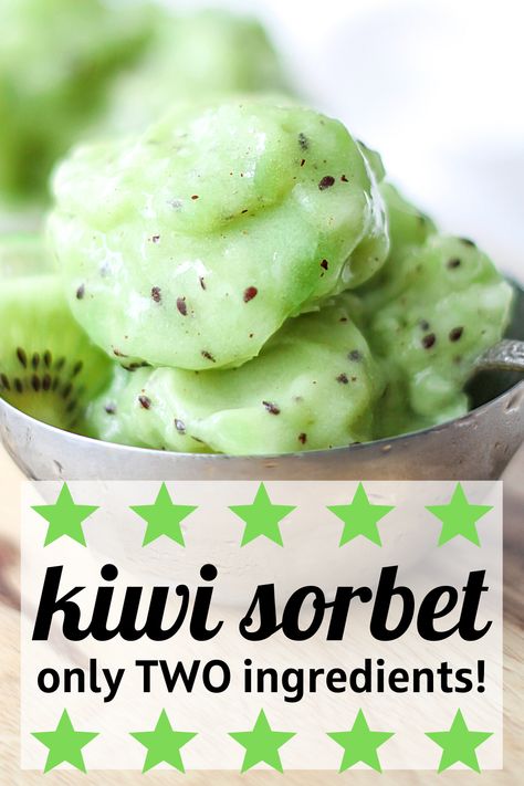 Dried Kiwi Recipe, Kiwi Sorbet Recipe, Kiwi Fruit Recipes, Kiwi Snacks, Kiwi Recipe, Kiwi Sorbet, Kiwi Dessert, Dried Kiwi, Homemade Sorbet