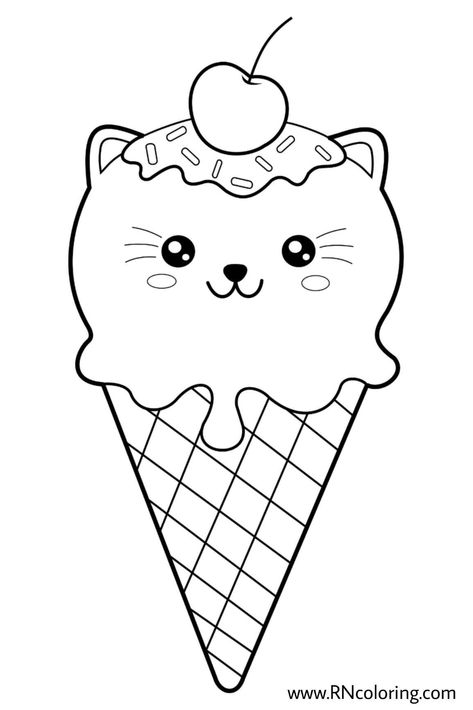 These free printable coloring pages are perfect for kids of all ages. They feature a variety of cute and cuddly ice cream characters, including ice cream cones, sundaes, popsicles, and more. Let your imagination run wild as you color these pages in any way you like.    #kawaii #icecream #coloring #pages #kids Sketsa Ice Cream, Coloring Pages Ice Cream, Ice Cream Coloring, Fnaf Coloring Pages, Chibi Coloring Pages, Ice Cream Coloring Pages, Food Kawaii, Food Coloring Pages, Printable Cute