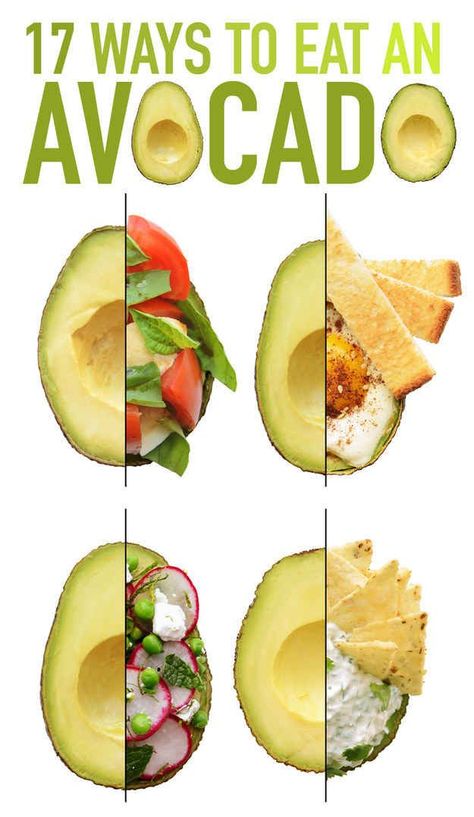 Who loves avocados? Here are 17 ways to eat an avocado... yummy!! Exclusive Relationship, Salad Coleslaw, Avocado Snack, Think Food, Monkey Bread, Avocado Recipes, Fruits And Veggies, Lemon Juice, I Love Food