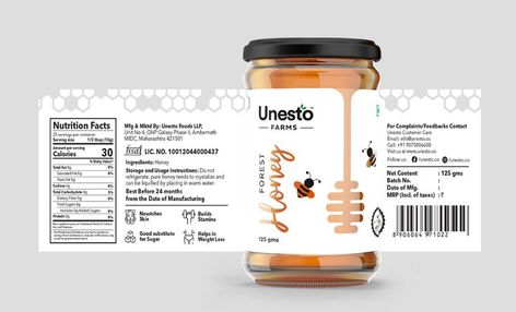 Product Package Design, Honey Label Design, Honey Label, Ice Cream Packaging, Honey Bottles, Honey Packaging, Packaging Template Design, Packaging Template, Jar Design