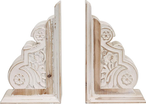 #homelibrary #library #reading #books #bookends #livingroomdecor #office #homeoffice #homeofficedecor #college #dorm #dorminspiration #backtoschool #rustic #farmhouse #boho #farmhousedecor #farmhousechic #readingnook #readingaesthetic#bohochic Farmhouse Bookends, Decorative Shelf Brackets, Farmhouse Books, Wooden Corbels, Wood Bookends, Decorative Bookends, Shabby Chic Living, Shabby Chic Living Room, Home Room Decor