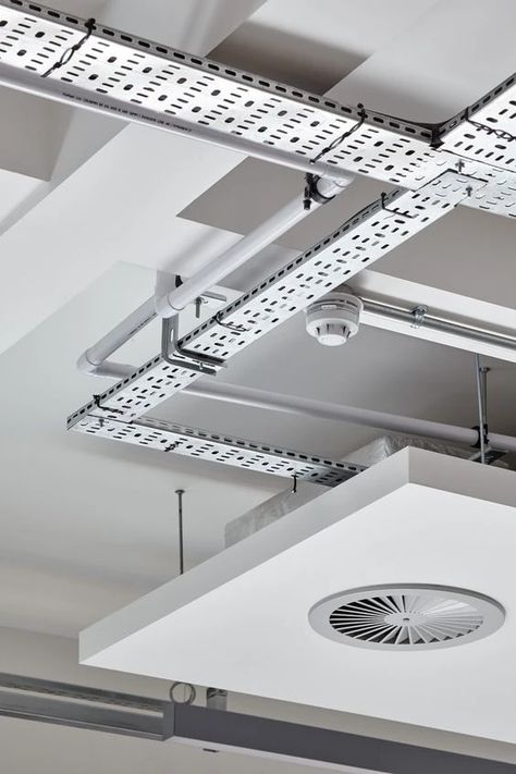 Expose Ceiling Design, Exposed Services Ceiling, Exposed Ceiling Design, Exposed Concrete Ceiling, Exposed Services, Exposed Ceiling, Fitzrovia London, Construction Project Management, Hvac Design