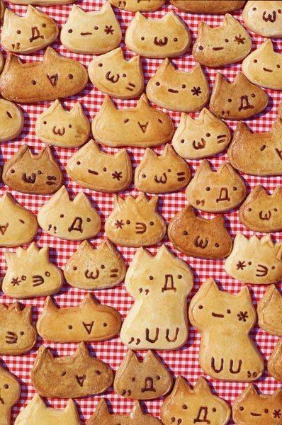 Crunchy Peanut Butter Cookies, Cat Cookies, Kawaii Cooking, Cute Baking, Cute Snacks, Kawaii Food, Cute Cookies, Cute Desserts, Cafe Food