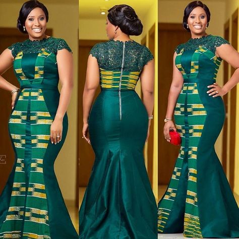 25 Trendy Ankara Styles For Wedding You'll Love | Thrive Naija African Wedding Attire, African Lace Styles, Long African Dresses, Ankara Dress Styles, Latest Ankara, African Dresses Modern, Ankara Gown Styles, African Wear Dresses, Lace Dress Styles