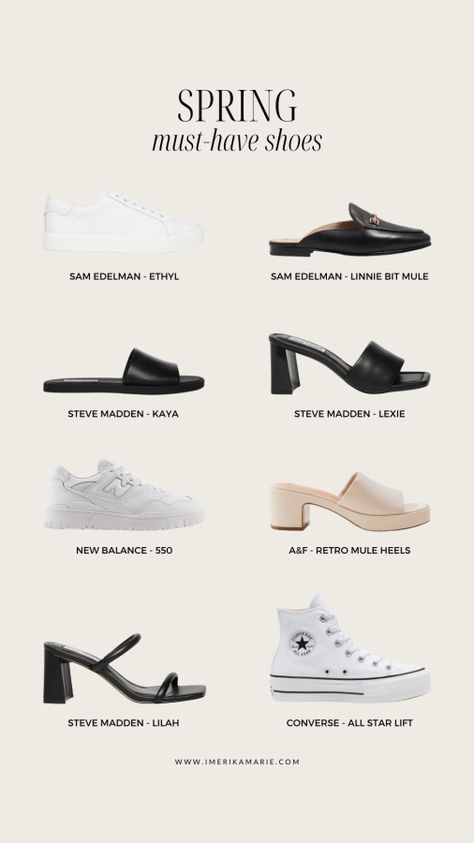 Essential Shoes For Women, Smart Casual Women Summer, Shoes For 2023, Must Have Shoes, Minimalist Wardrobe Capsule, Smart Casual Women, Basic Shoes, Fashion Terms, Fashion Capsule Wardrobe