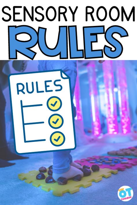 Setting up a sensory room at school or even a calm down space in a public location? Here are some rules, protocols, and guidelines to consider for your sensory area. Calm Down Room Ideas, Sensory Room Rules, School Sensory Room, Sensory Rooms In Schools, Sensory Space, Calming Room Ideas School, Sensory Room Ideas, Cursive Activities, Calming Room Ideas