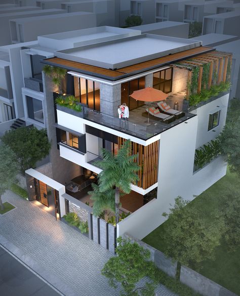 Careers Modern Dream House, Rumah Moden, Philippines House Design, 3 Storey House Design, Home Designs Exterior, Philippine Houses, House Architecture Styles, House Exterior Design Ideas, A Modern House