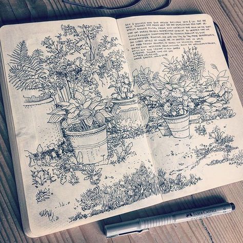 Funny Vine, Charcoal Drawings, Sketchbook Art Journal, Art Diary, Sketchbook Pages, Ink Drawings, Arte Sketchbook, Arte Inspo, Sketchbook Journaling