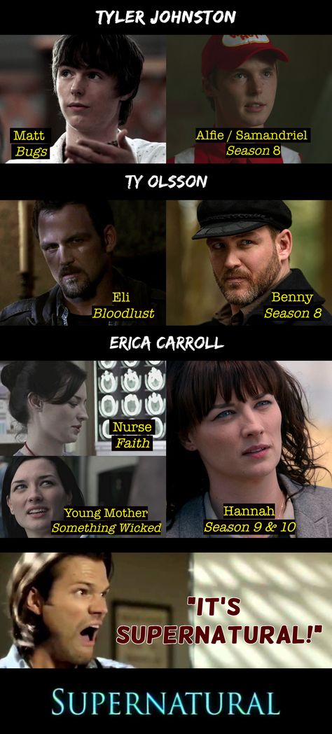 Just a couple of examples as there are many more but I just find it funny that some actors who played minor parts on Supernatural come back to play more important roles. XD #supernatural #spn #tvshow #funny #benny #hannah #alfie #actors #sam #dean #jensen #jared Dean X Benny, Dean And Benny, Benny Supernatural, Supernatural Benny, Film Memes, Supernatural Jokes, Supernatural Characters, Funny Supernatural, Spn Memes