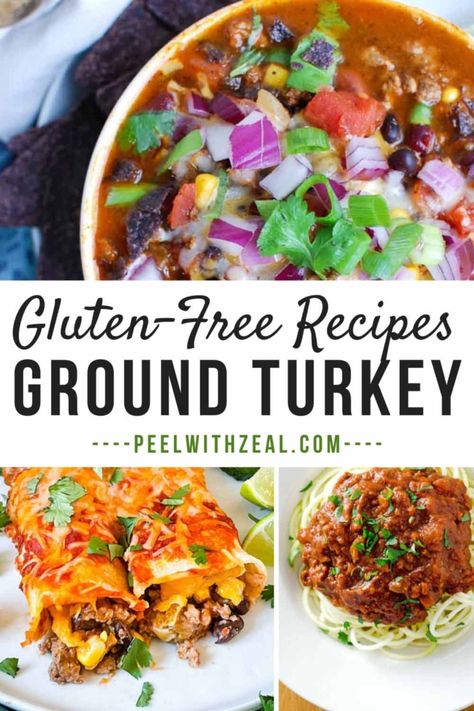 Gluten Free Ground Turkey Recipes, Turkey Breakfast Recipes, Turkey Kofta, Ground Turkey Chili Recipe, Recipes Using Ground Turkey, Ground Turkey Chili, Ground Turkey Soup, Gluten Free Recipes For Lunch, Gluten Free Turkey