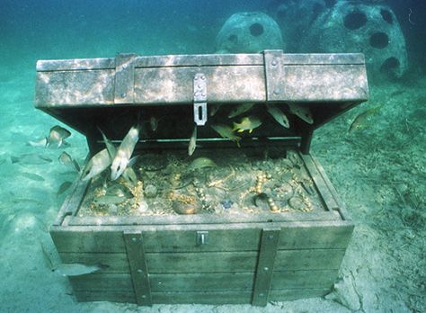 Treasure. Sunken Boats, Disney Magic Cruise, Underwater Sculpture, Under The Water, Ghost Ship, Buried Treasure, Treasure Hunter, Art Theme, Shipwreck