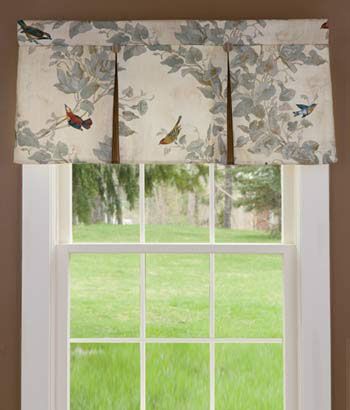 Aviary Lined Pleated Valance for Wider Windows Pleated Valance, Box Pleat Valance, Valance Ideas, Designer Window Treatments, Linen Valances, Balloon Shades, Custom Valances, Wide Windows, Country Curtains