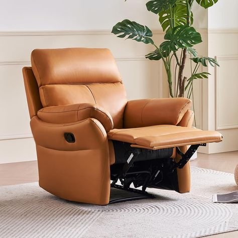 Amazon.com: THE WE STORY R1 Recliner Chair for Adults,Top-Grain Leather, Genuine Leather Ergonomic Living Room Chair with Lumbar Support, High Back Theater Seating Single Reclining Sofa,Multilayer Sponge,Brown : Home & Kitchen Living Room Chair, Single Sofa Chair, Theater Seating, Single Sofa, Reclining Sofa, Lumbar Support, Apartment Design, Top Grain Leather, Leather Chair