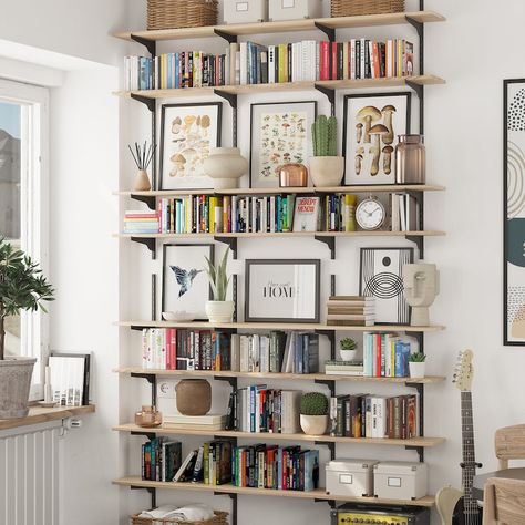 Floor to ceiling bookshelves