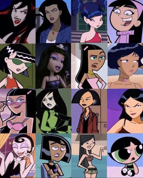 2000s Cartoons Aesthetic, Cartoon Character Halloween Costumes, Anime Makeup Ideas, Black Hair Halloween Costumes, Cartoons Aesthetic, Cartoon Halloween Costumes, Character Halloween Costumes, 2000 Cartoons, Old Cartoon Shows