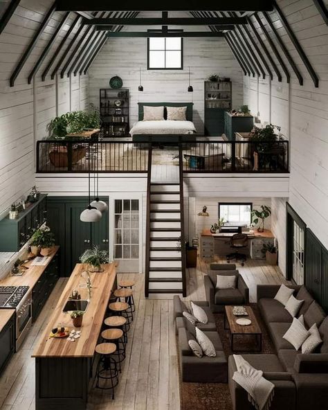 Loft House Design, House Dream, Tiny Cabin, A Frame House, Tiny House Interior, Tiny House Cabin, Tiny House Living, Tiny House Plans, Tiny House Design