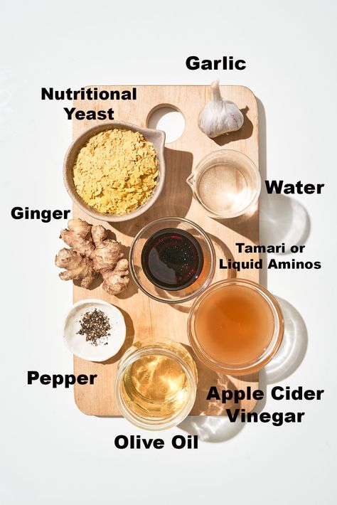 Nutritional Yeast Dressing Recipes, Nutritional Yeast Salad Dressing, Nutritional Yeast Dressing, Bowl Sauces, Food Dressing, Autoimmune Recipes, Nutritional Yeast Recipes, Garlic And Ginger, Diy Skin Care Recipes