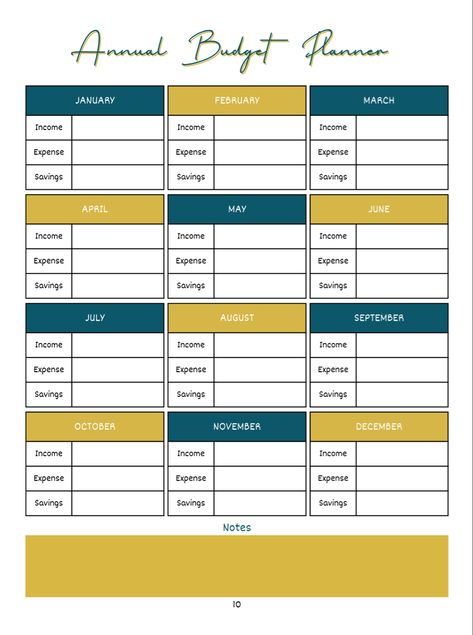 The Annual Budget Planner is a tool designed to help individuals or businesses create a comprehensive and realistic budget for the upcoming year. The planner typically includes sections for income, expenses, savings, and investments. Users can input their expected sources of income and then allocate funds to various expenses such as rent/mortgage, utilities, groceries, transportation, healthcare, and entertainment. Annual Budget Planner, Budgeting Journal, Realistic Budget, Tracker Notebook, Monthly Budgeting, Sources Of Income, Budget Planner Template, Savings Planner, Expense Tracker