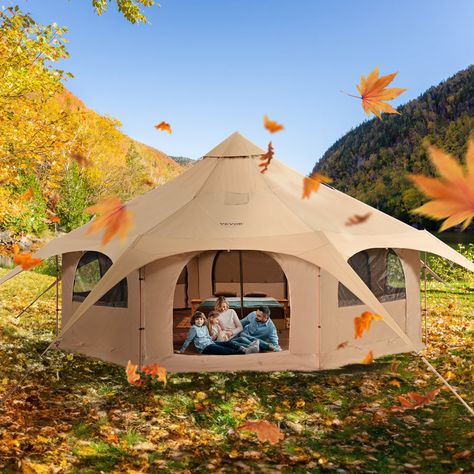 12 Person Tent, 10 Person Tent, Yurt Camping, 8 Person Tent, Tent For Camping, Yurt Tent, Canvas Bell Tent, Tent Stove, Cabin Tent