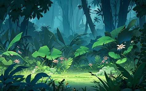 Rainforest jungle background_tropical rainforest background_tropical jungle background Background Jungle Illustration Concept Art, Tropical Planet Concept Art, Fantasy Jungle Concept Art, Background Forest Illustration, Jungle Concept Art, Rainforest Background, Digital Art Forest, Rainforest Illustration, Anime Jungle