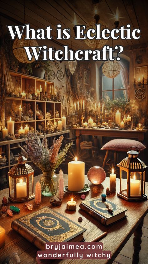 Curious about eclectic witchcraft? This article explores how eclectic witches blend diverse traditions, practices, and beliefs to create a personalised and flexible magical path. Learn how eclectic witchcraft encourages freedom, creativity, and intuition while highlighting the importance of ethical considerations when incorporating elements from various traditions into your practice. Eclectic Witch Outfit, Eclectic Witch Aesthetic, Wiccan Tips, Easy Witchcraft, Magickal Tips, Witch Meaning, Witchcraft 101, Eclectic Witchcraft, Witchy House