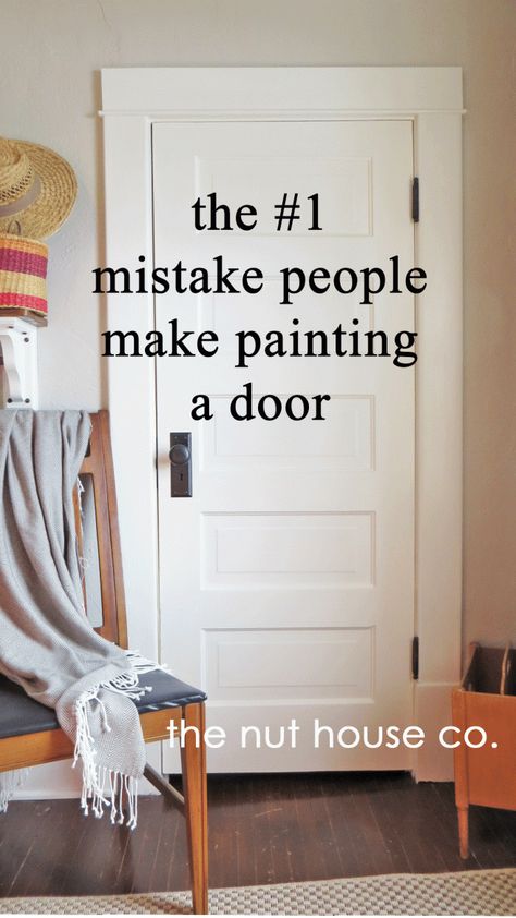 While I was painting the new guest room, I knew I was going to have to paint the doors or everything would look half done. I am soooooo tired of “half done” so I was willing to put in the effort to… Door Frame Ideas Paint, How To Paint Bedroom Doors, Diy Paint Door Interiors, Painting Door Edges, Interior Door Paint Colors Farmhouse, Painting An Interior Door, How To Paint Doors And Trim, Painting Trim And Doors Same Color As Walls, Paint Door Frames Interior