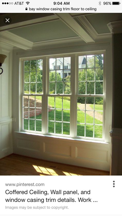 Long Narrow Windows, Divided Light Windows, 3 Panel Window, Interior Door Trim Ideas, Paneled Windows, Model Jendela, Large Windows Living Room, Paned Windows, Fairfield House