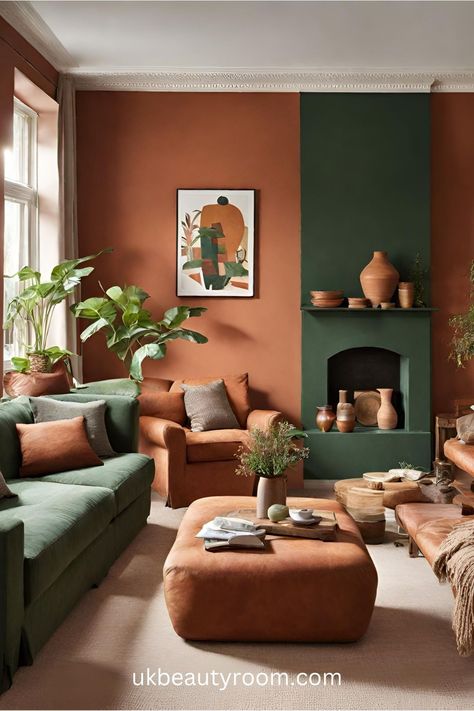 Terracotta Living Room, Large Living Room Layout, Living Room Wall Color, Cozy Nooks, Living Room Themes, Small Living Room Ideas, Casa Country, Living Room Color Schemes, Simple Living Room