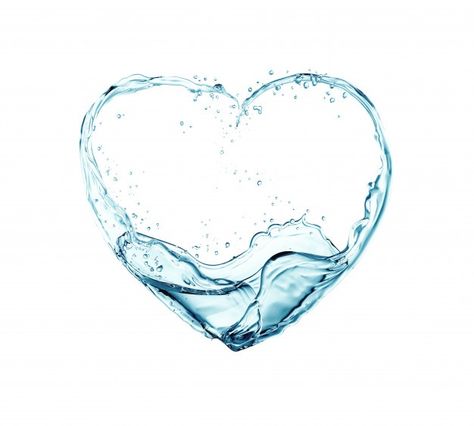 Heart Wave, Water Shape, Water Tattoo, Water Images, Ocean Heart, Water Flowing, Modern Womens Fashion, Skincare Quotes, Green Screen Video Backgrounds