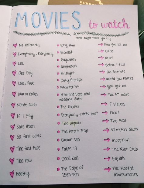 This will become my summer movie 🎥 bucket list Bucket List Deutsch, Bullet Journal Netflix, Bucket List Movie, Netflix Movie List, Disney Movies List, Kort Bob, Bucket List For Teens, Netflix Movies To Watch, Movie To Watch List