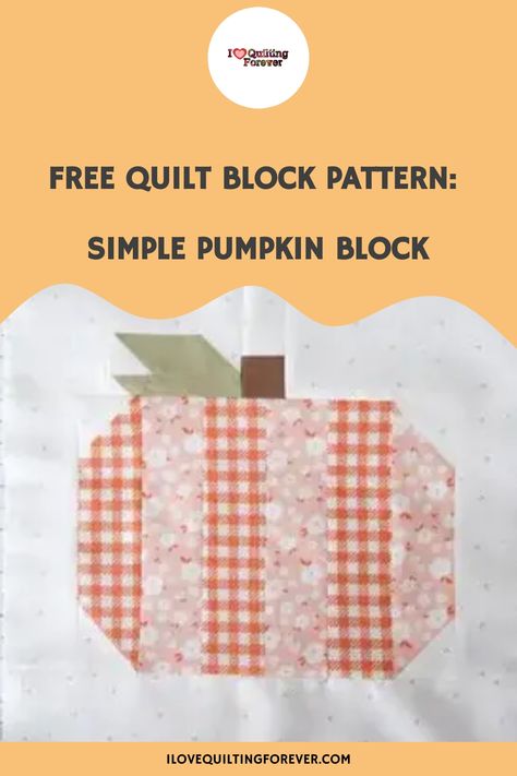 Add autumnal allure to your quilting with the Simple Pumpkin Block. Create whimsical 6″, 12″, 18″, and 24″ blocks. Gracey Larson's pattern and video tutorial are perfect for all quilters. Pumpkin Quilt Pattern, Pumpkin Quilt, Fall And Halloween Decor, Fall Quilt Patterns, Farm Quilt, Beautiful Pumpkins, Quilt Block Patterns Free, Fall And Halloween, Quilt Comforter