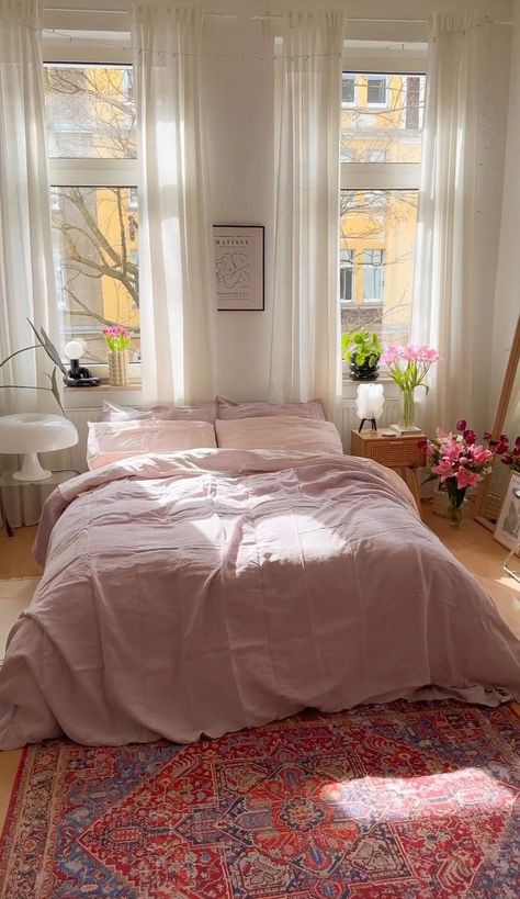 Danish Pastel House Aesthetic, Danish Aesthetic Bedroom, Danish Bedroom Aesthetic, Pastel Danish Bedroom, Coquette Bedroom Aesthetic, Preppy Plants, Pastel Coquette, Coquette Bedroom, Pastel Danish