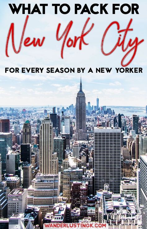 Wondering what to wear in New York City? Read a local's multi-season packing list with what to pack for New York City & what NOT to bring. #NYC #travel Pack For New York, New York Tourist, New York In March, New York In December, What To Wear In New York, Nyc Vacation, Weekend In Nyc, New York City Vacation, New York Summer