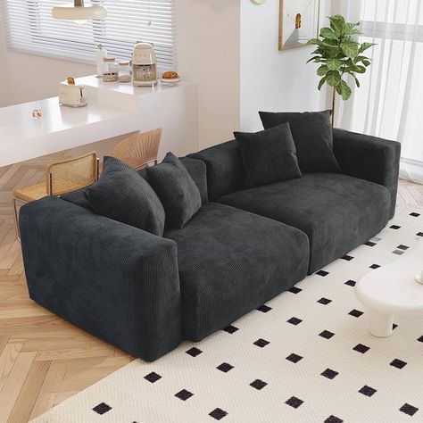 Amazon.com: Sdorens Modular Sectional Sofa, 102.36inch Loveseat Sofa, Corduroy Fabric Upholstered Couch with 4 Pillows, Brown Sofa Couches for Living Room, Office, Apartment : Home & Kitchen U Shaped Sectional Sofa, Upholstered Couch, U Shaped Sectional, Inspire Me Home Decor, Home Addition, Modular Sectional Sofa, Black Sofa, Loveseat Sofa, Modular Sectional