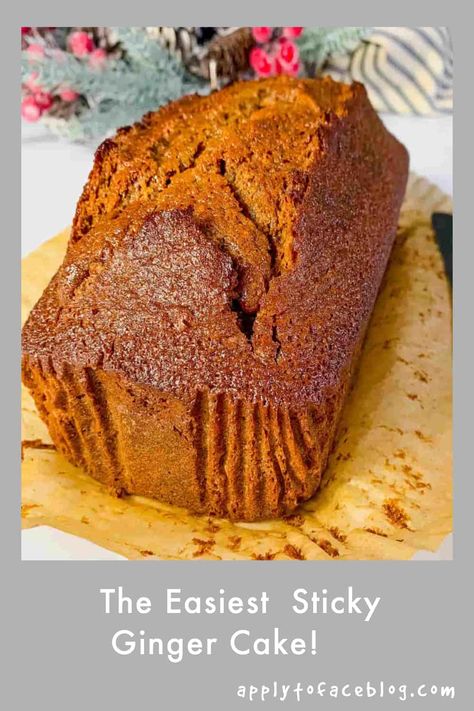 Sticky Ginger Cake Recipe, Ginger Loaf Cake Recipe, Easy Gingerbread Loaf Quick Bread, Gingerbread Recipe Loaf, Spiced Gingerbread Loaf, Tin Cakes, Ginger Loaf Cake, Ginger Cake Recipe, Sticky Ginger Cake