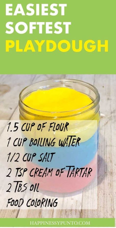 Cook Playdough Recipe, Soft Playdough Recipe, No Cook Playdough, Make Your Own Playdough, Make Playdough, Best Playdough Recipe, Easy Playdough Recipe, Cooked Playdough, Playdough Tools