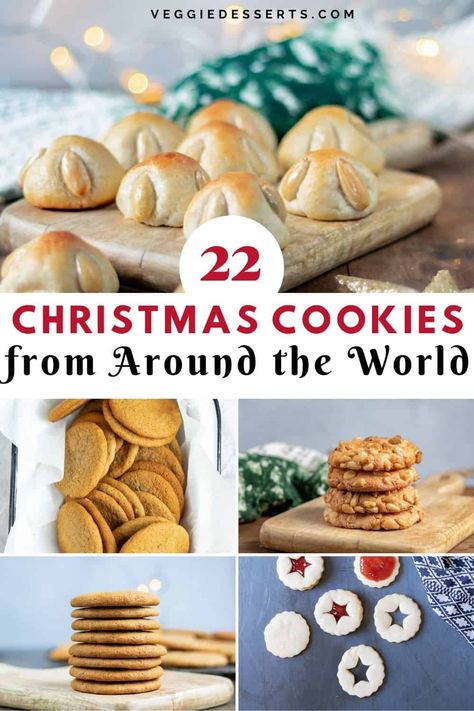 Cookies From Around The World, Veggie Desserts, Christmas Cookies Recipes, German Christmas Cookies, Traditional Christmas Cookies, Christmas Cookie Recipes Holiday, French Cookies, Recipes From Around The World, Festive Cookies