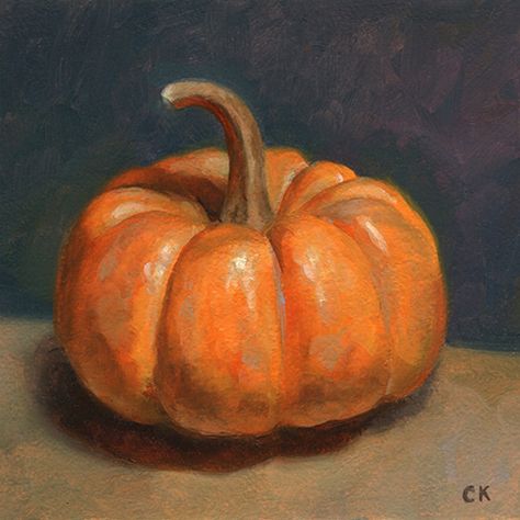 10. Pumpkin — Christine Kornacki Illustration Vegetable Painting, Food Painting, Pumpkin Art, Fruit Painting, Autumn Painting, Still Life Art, Fruit Art, Autumn Art, Painting Art Projects